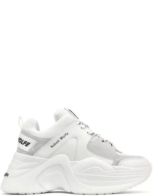 NAKED WOLFE Track Trainers - White