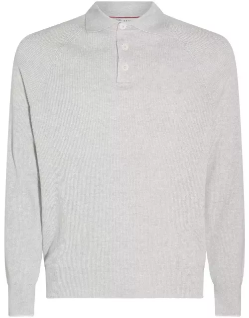 Brunello Cucinelli Long-sleeved Knitted Polo Shirt
