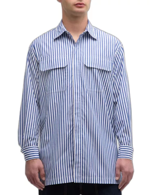 Men's Striped Button-Down Shirt