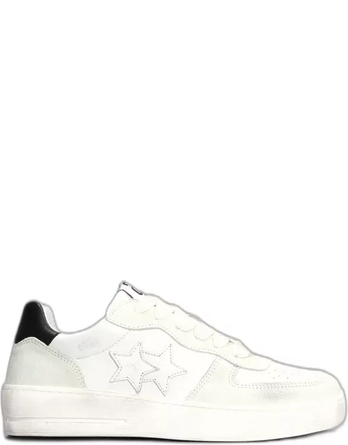 2Star Padel Star Sneakers In White Suede And Leather