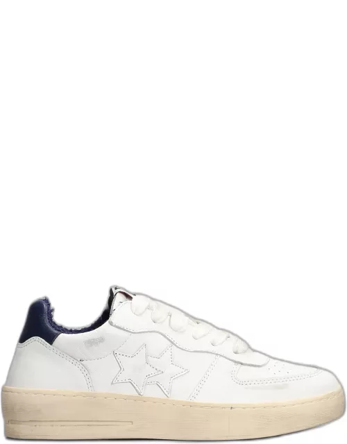 2Star Padel Star Sneakers In White Leather