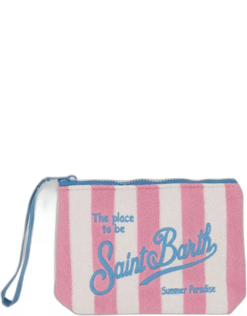 MC2 Saint Barth Fabric Clutch Bag With Striped Pattern