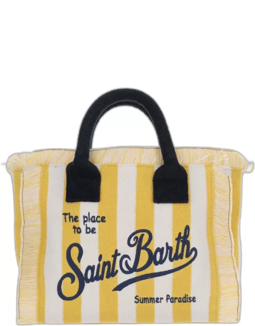 MC2 Saint Barth Colette Tote Bag With Striped Pattern And Logo