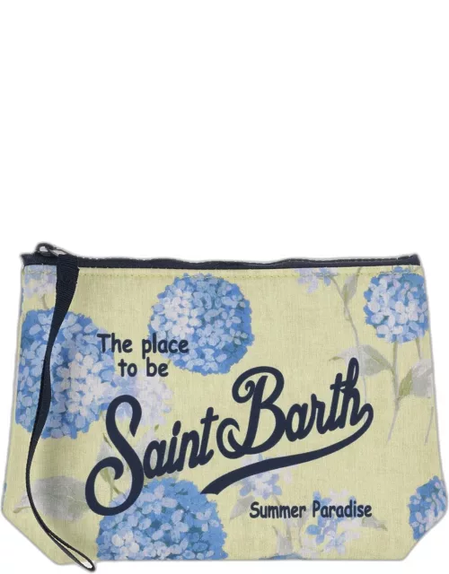 MC2 Saint Barth Scuba Clutch Bag With Floral Print
