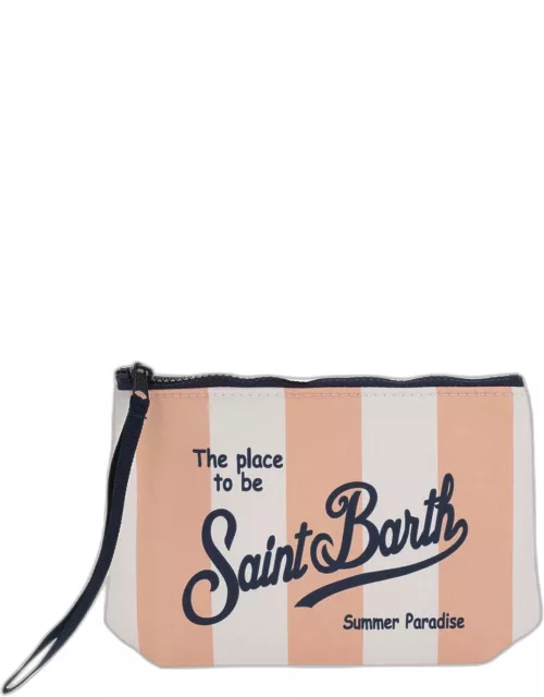 MC2 Saint Barth Scuba Clutch Bag With Striped Pattern