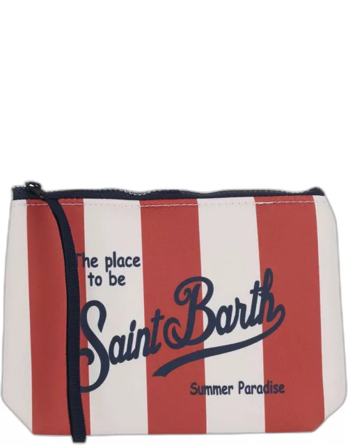 MC2 Saint Barth Scuba Clutch Bag With Striped Pattern