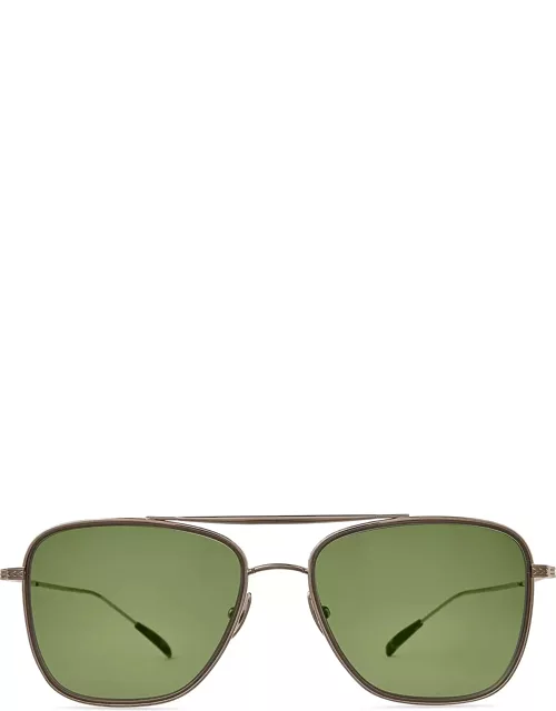 Mr. Leight Novarro S 12k White Gold-maple/green Sunglasse
