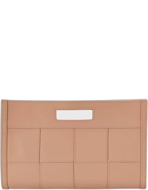 Remy Woven Leather Clutch Bag