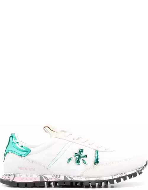 Premiata White And Green Sean Sneaker