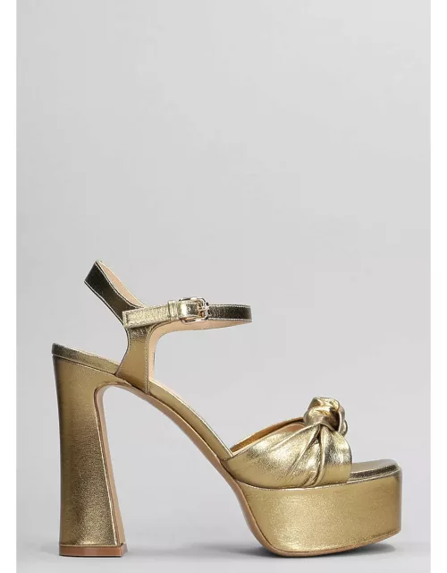 Roberto Festa Woman Sandals In Gold Leather