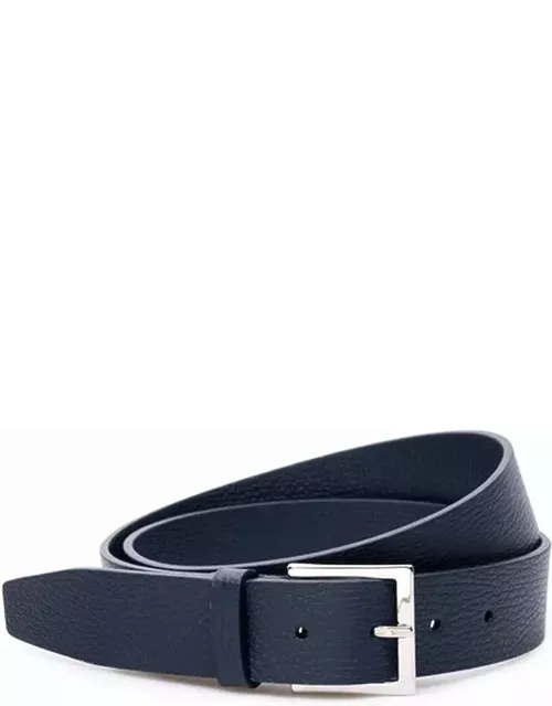 Orciani Navy Blue Leather Belt