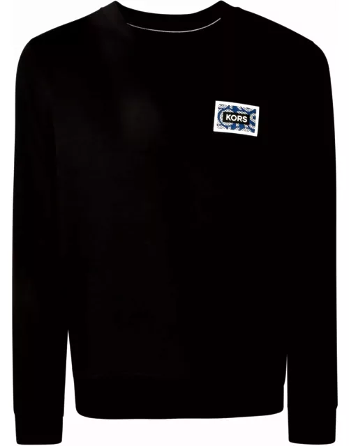 Michael Kors Logo Patched Ribbed Sweatshirt