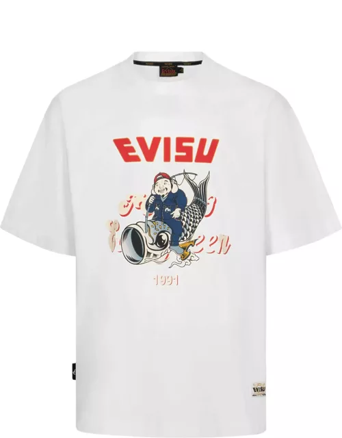 Evisu T-shirts And Polos White