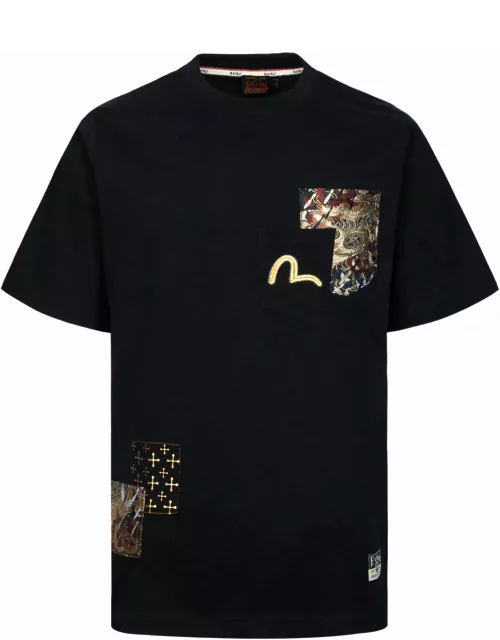 Evisu T-shirts And Polos Black