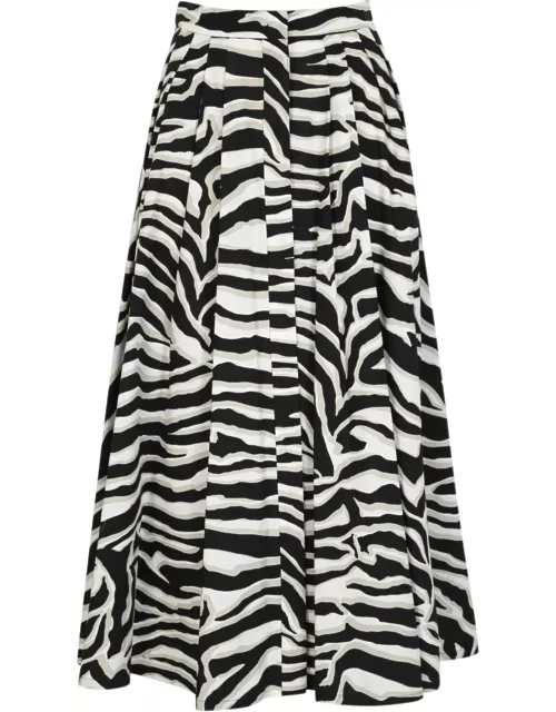 Max Mara Studio Zebra-print nichols Cotton Skirt