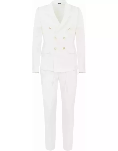 Daniele Alessandrini White Double-breasted Suit