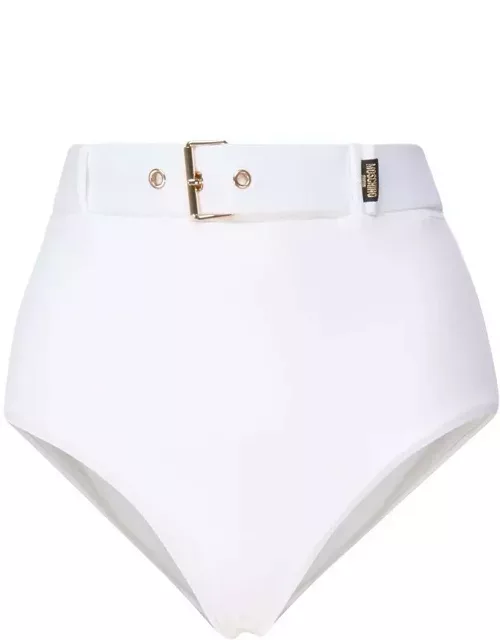 Moschino High-waist Belted Stretched Bikini Bottom
