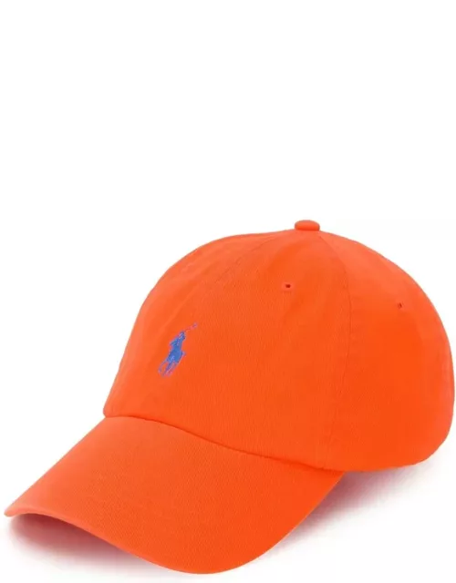 Polo Ralph Lauren Orange Baseball Hat With Contrasting Pony
