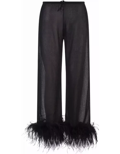 Oseree Black Lumiere Plumage Trouser