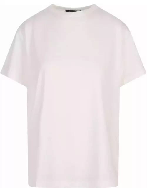 Fabiana Filippi White Cotton And Viscose T-shirt
