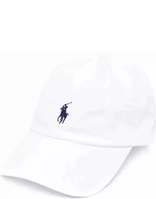Ralph Lauren White Baseball Hat With Blue Pony