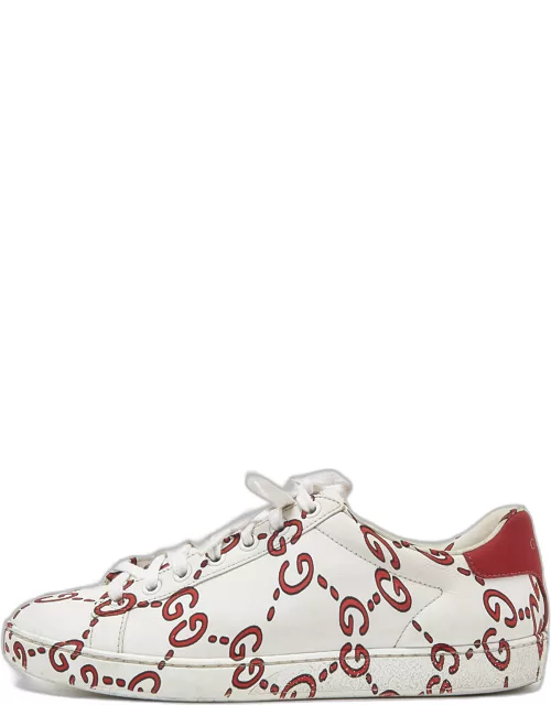 Gucci Tri Color Leather Ghost GG Ace Sneaker