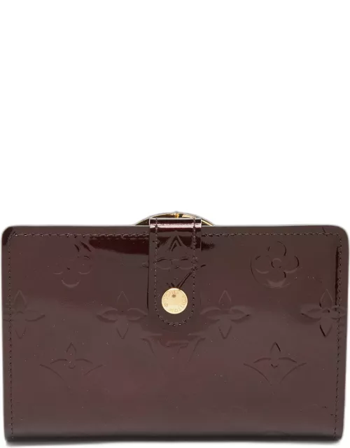Louis Vuitton Amarante Monogram Vernis Leather French Wallet