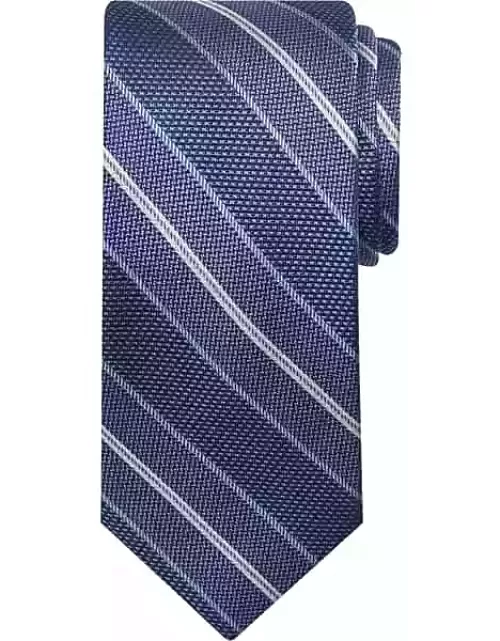 Joseph Abboud Men's Narrow Textured Stripe Tie Purple