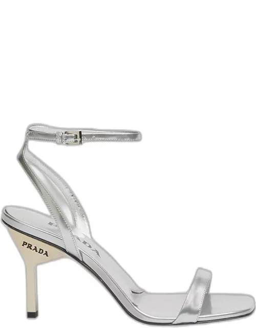 Metallic Ankle-Strap Sandal