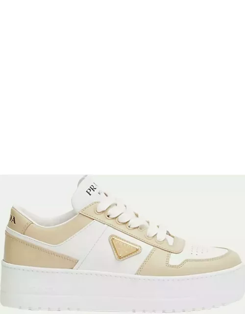 Downtown Bicolor Leather Low-Top Sneaker