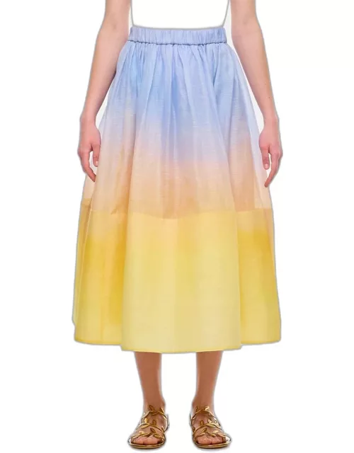 Zimmermann Harmony Midi Skirt Multicolor