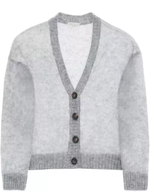 BRUNELLO CUCINELLI short wool and mohair cardigan