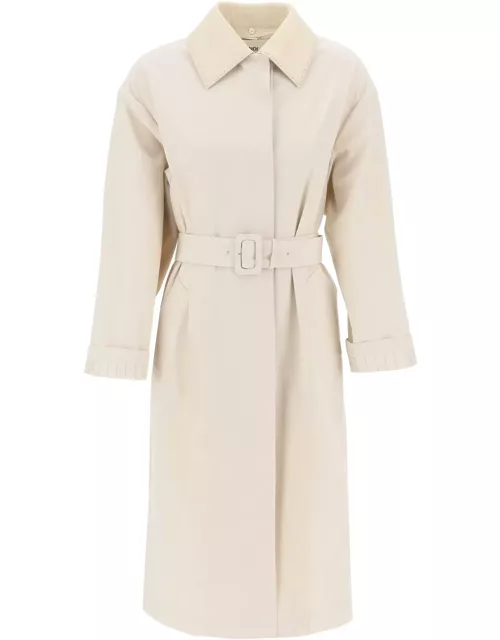 FENDI trench coat with removable leather collar