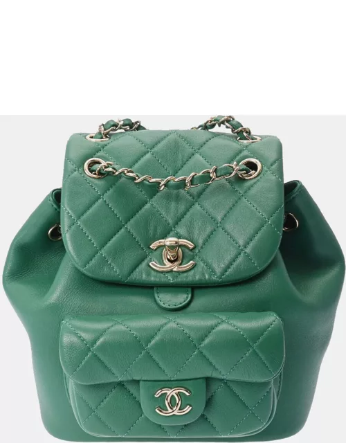 Chanel Green Leather Duma Backpack