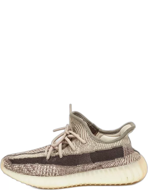 Yeezy x Adidas Beige/Brown Knit Fabric Boost 350 V2 Zyon Sneaker