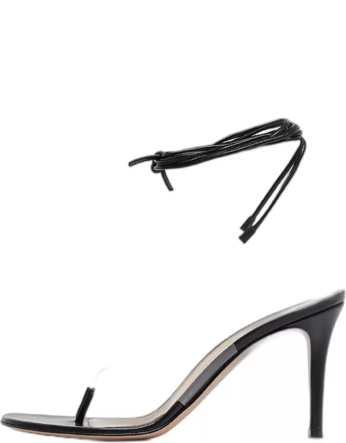 Gianvito Rossi Transparent PVC and Leather Plexi Thong Sandal