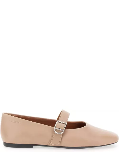 Vagabond jolin Beige Ballet Flats With Strap In Smooth Leather Woman