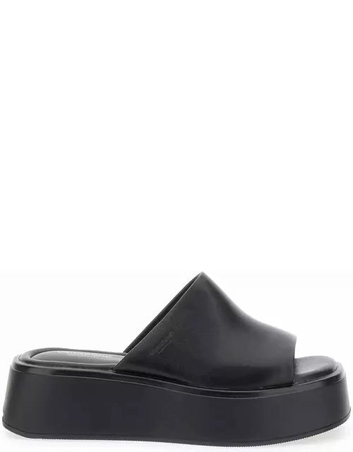 Vagabond courtney Black Sandals With Chunky Platform In Leather Woman