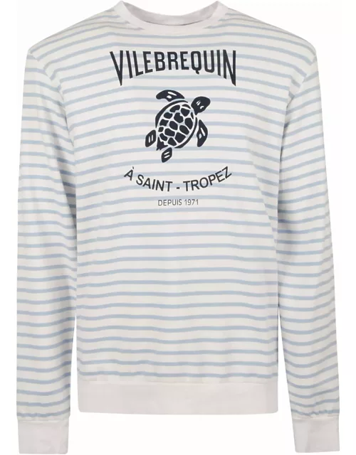 Vilebrequin Logo Detail Striped Sweatshirt