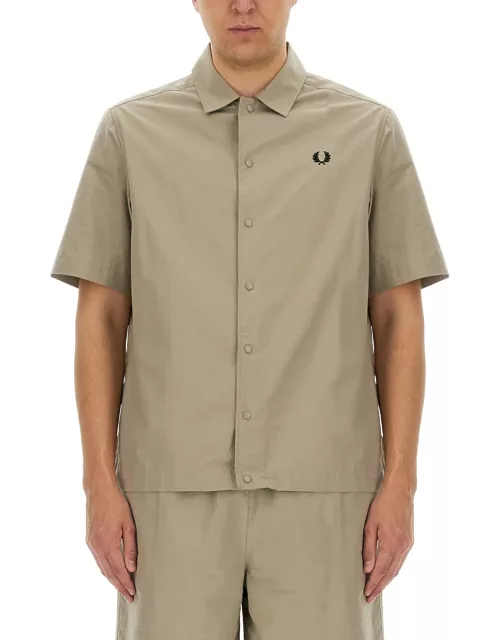 fred perry shirt with logo embroidery