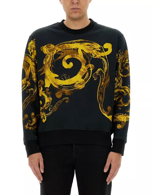 versace jeans couture sweatshirt with logo print