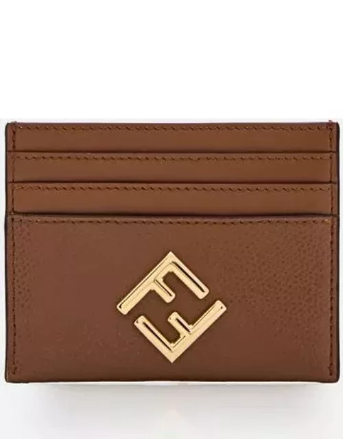 Fendi Leather Cardholder Brown TU