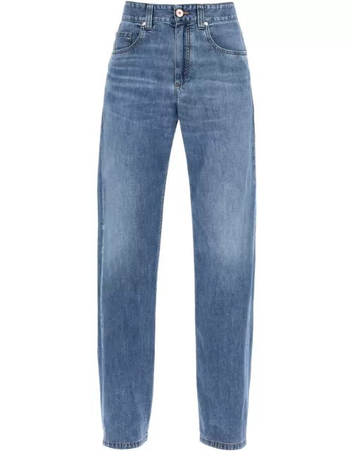 BRUNELLO CUCINELLI loose cotton denim jeans in nine word