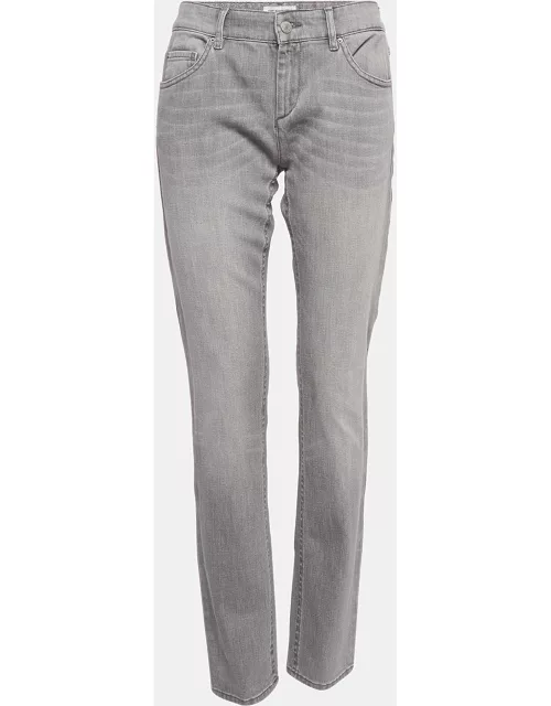 Isabel Marant Etoile Light Grey Side Trim Denim Purder Jeans L Waist 33"