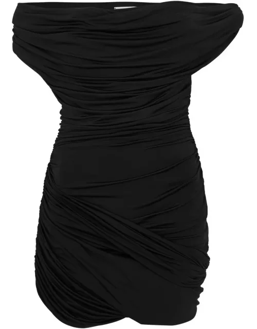 Magda Butrym Draped Stretch-jersey Mini Dress - Black - 40 (UK12 / M)