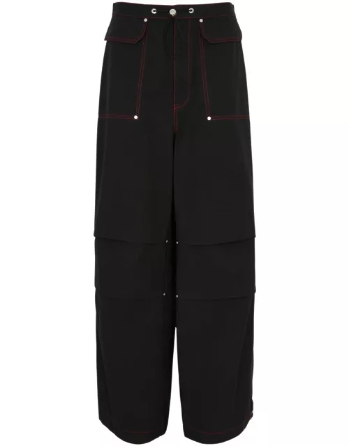 Dion Lee Honbao Cotton-blend Poplin Cargo Trousers - Black - L (UK14 / L)