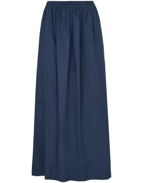 Aexae Cotton-poplin Maxi Skirt - Navy - L (UK14 / L)