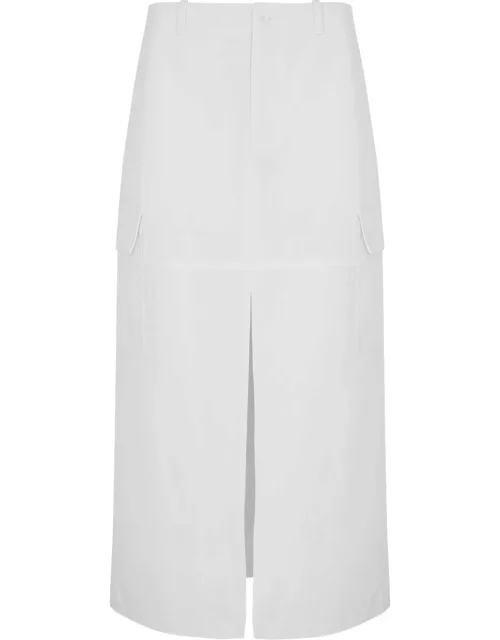 Aexae Cotton Cargo Midi Skirt - White - L (UK14 / L)