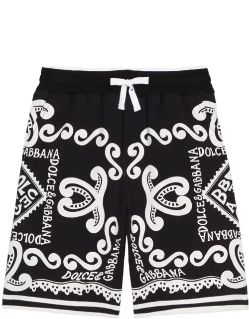 Dolce & Gabbana Jersey Bermuda Shorts With Marina Print