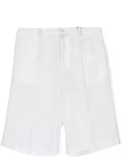 Dolce & Gabbana White Linen Bermuda Short